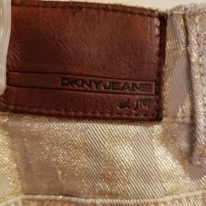 DKNY skinny gold jeggings 20W